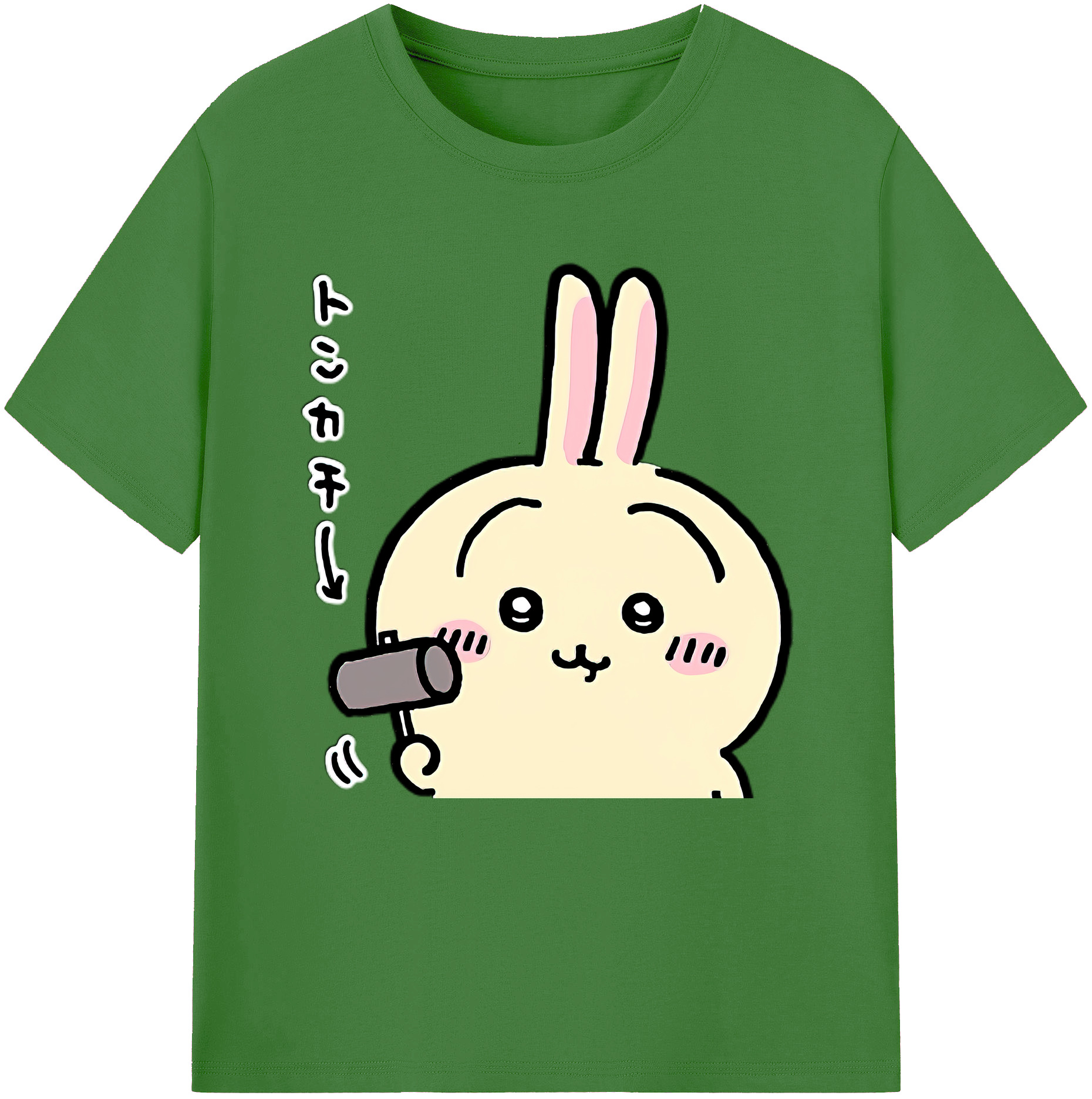 （画像用） ちいかわ うさぎ Chii-kawa usagi レディースカジュアルプリントTシャツ（綿100％）